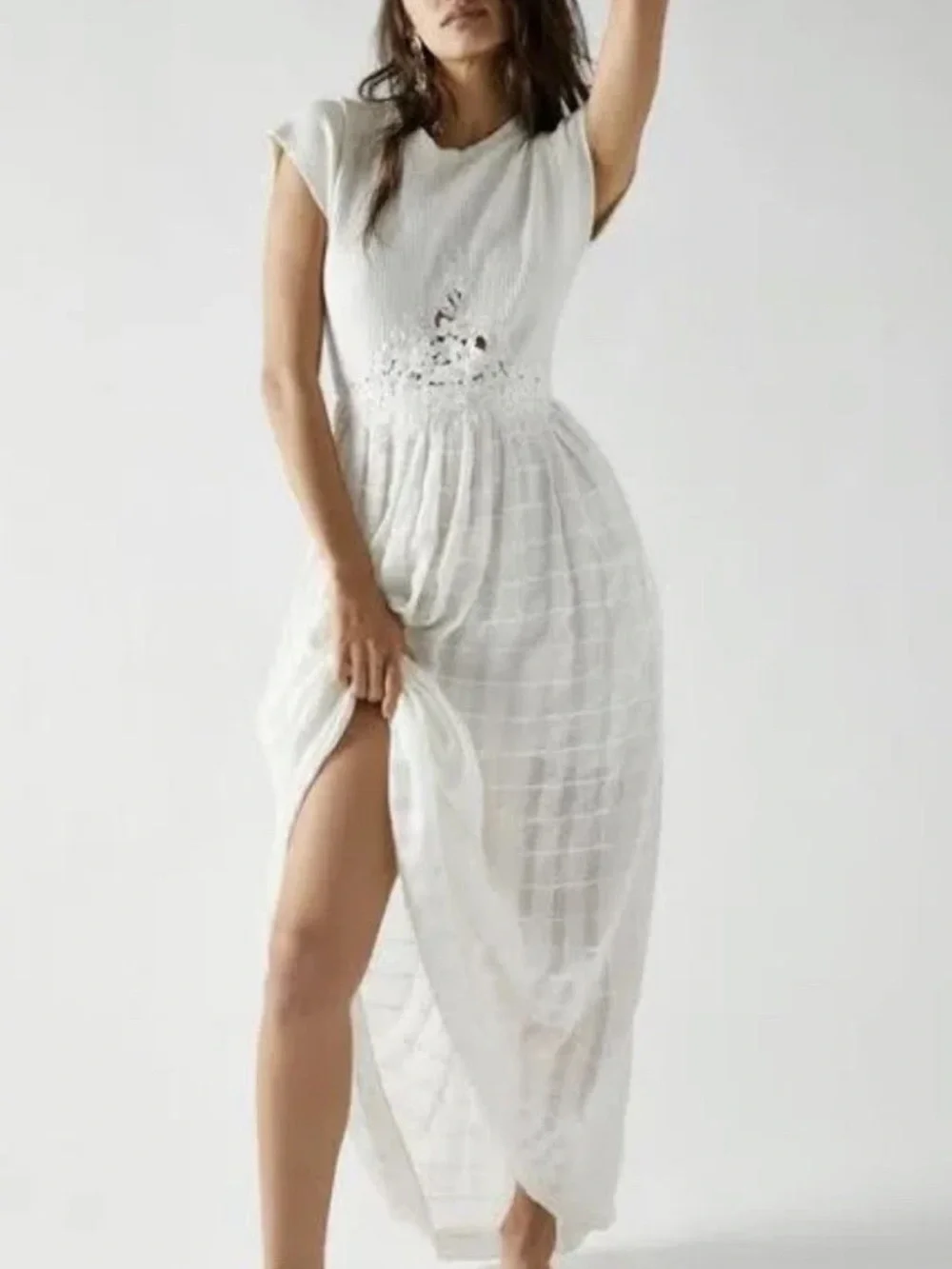 Free People Serenity Maxi Dress White XL New With Tags